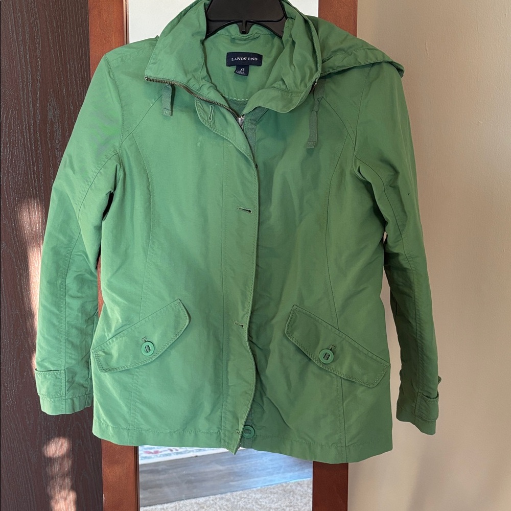 Lands End Green Women’s Windbreaker Size XS / Size 2